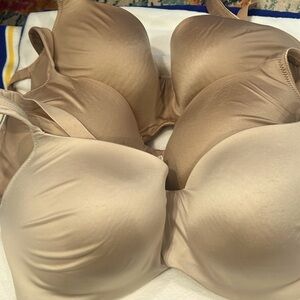 Lot of 3 neutral, Soma Stunning Support Balconette bras. Cream/Neutral. 38D